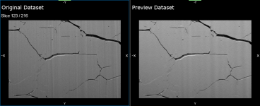 Destriping filter example